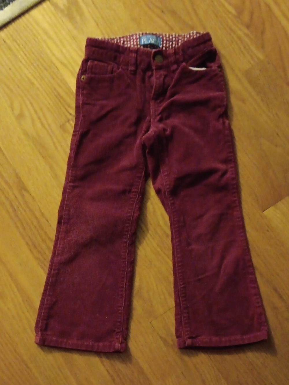 The Children's Place Girls' Burgundy Corduroy Cotton Pants